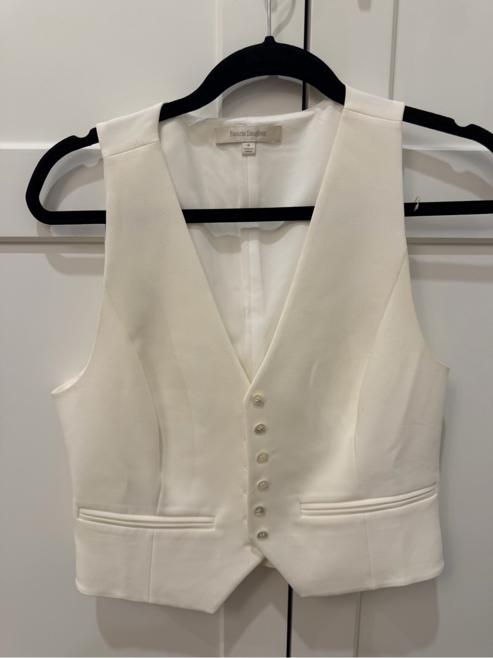Favorite Daughter Tailored Vest Ivory
